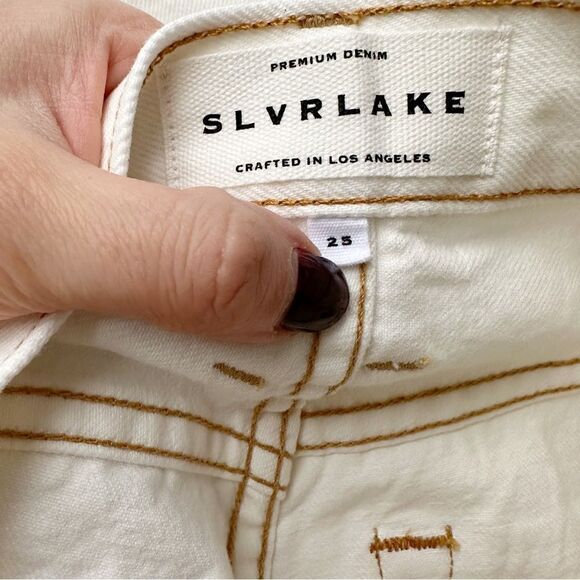 SLVRLAKE Beatnik Ankle Jeans Ivory - Picture 6 of 11